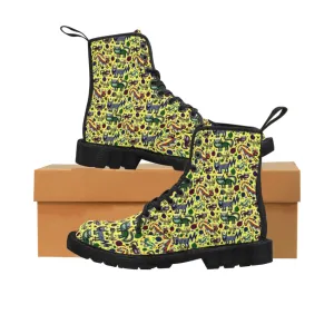 Sneaky Cats Women's Canvas Boots