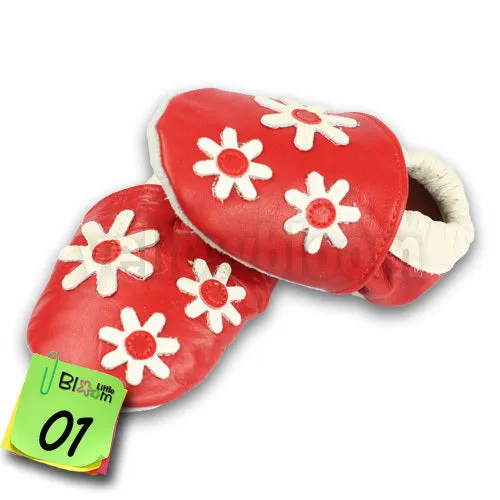 Soft Leather Baby Slippers 0-6 6-12 12-18 18-24