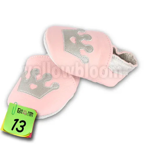 Soft Leather Baby Slippers 0-6 6-12 12-18 18-24