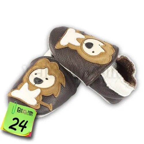 Soft Leather Baby Slippers 0-6 6-12 12-18 18-24