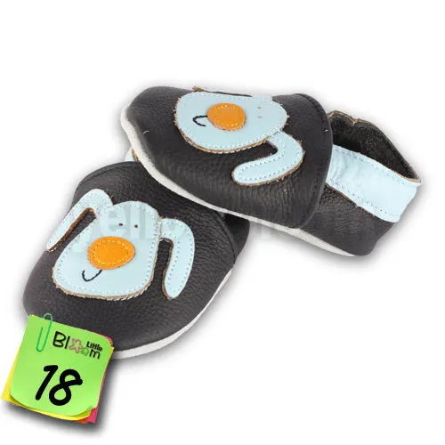 Soft Leather Baby Slippers 0-6 6-12 12-18 18-24