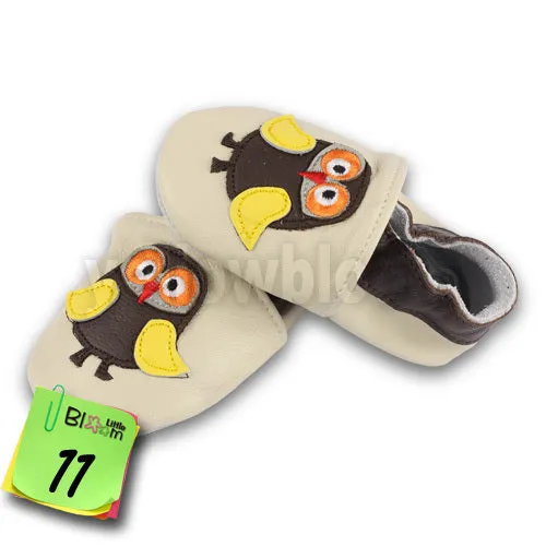 Soft Leather Baby Slippers 0-6 6-12 12-18 18-24