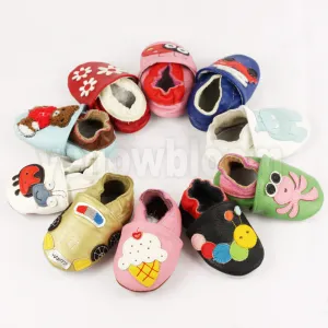 Soft Leather Baby Slippers 0-6 6-12 12-18 18-24