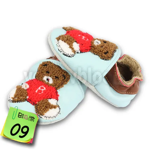 Soft Leather Baby Slippers 0-6 6-12 12-18 18-24