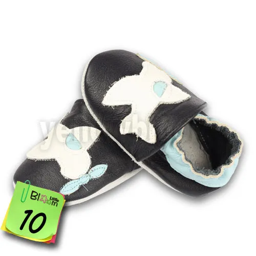 Soft Leather Baby Slippers 0-6 6-12 12-18 18-24