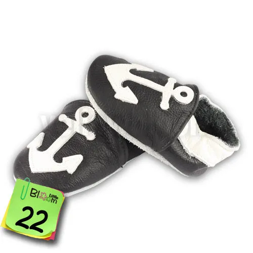 Soft Leather Baby Slippers 0-6 6-12 12-18 18-24