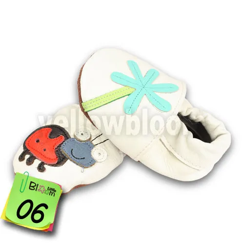 Soft Leather Baby Slippers 0-6 6-12 12-18 18-24