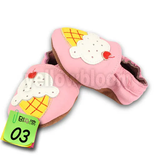 Soft Leather Baby Slippers 0-6 6-12 12-18 18-24