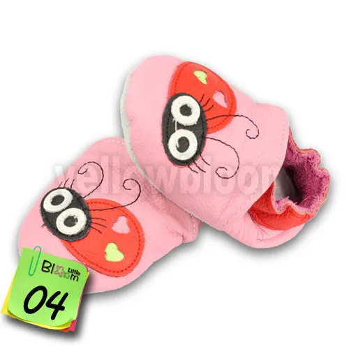 Soft Leather Baby Slippers 0-6 6-12 12-18 18-24