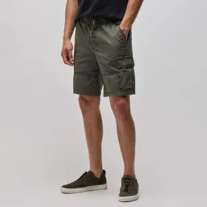 Stretch Poplin Cargo Short - Palm Pigment