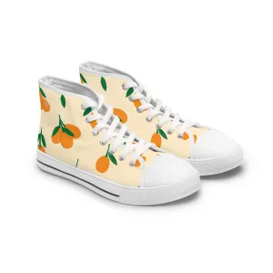 Sweet Yellow Marian Plums Women's High Top Sneakers