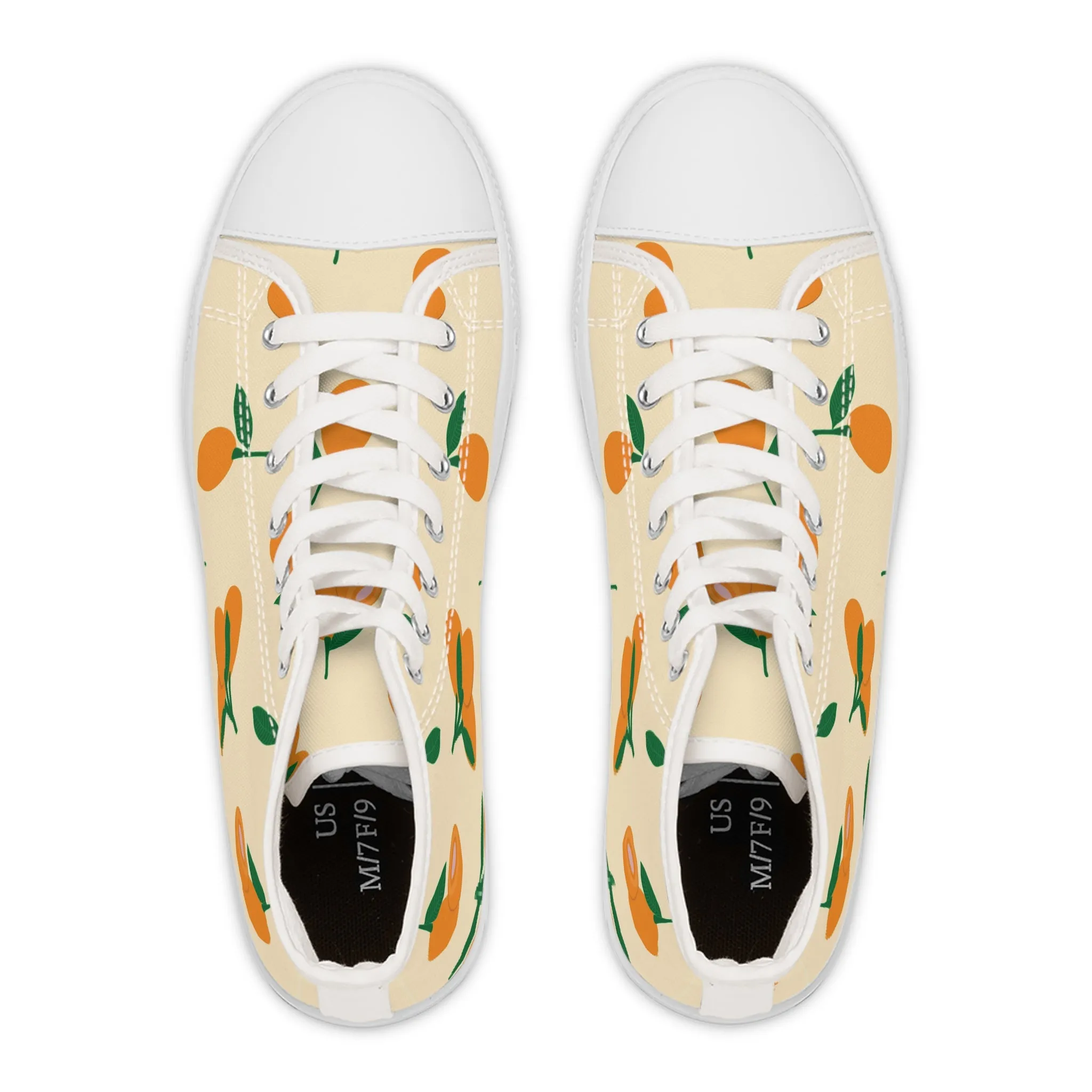 Sweet Yellow Marian Plums Women's High Top Sneakers