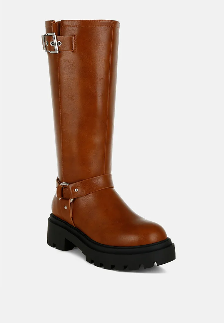 Taimen Harnes Detail Long Boots