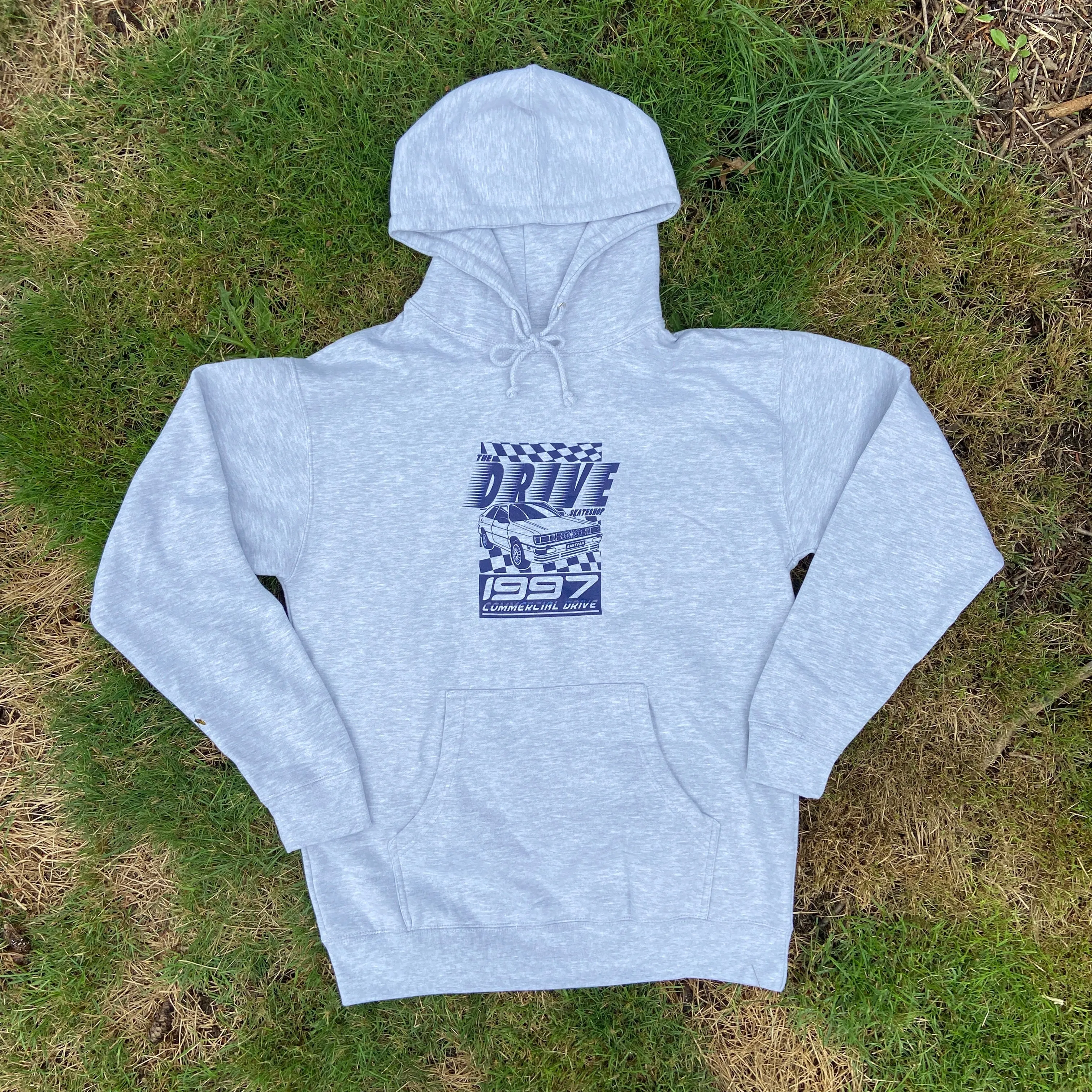 THE DRIVE SKATE SHOP QUATTRO HOOD HEATHER GREY/NAVY