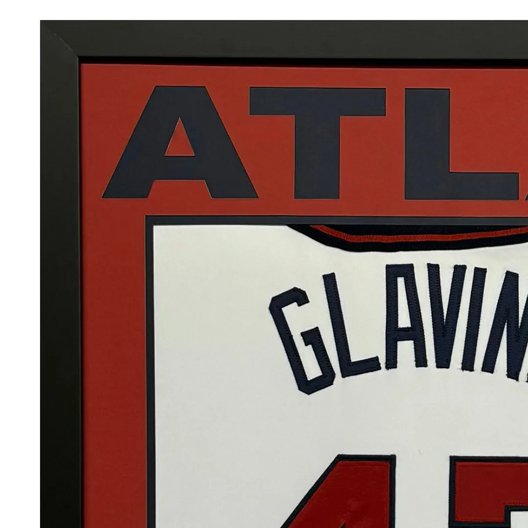 Tom Glavine Signed Atlanta Braves Custom Space Saver Framed Baseball Jersey