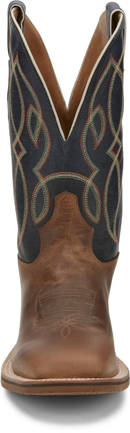 Tony Lama 11in Americana Mens Gold Brown Landgrab Leather Cowboy Boots