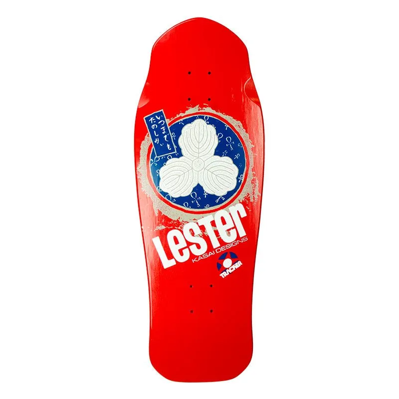 Tracker 10.3/8" x 30.5" Lester Kasai Oak Leaf Red Skateboard Deck