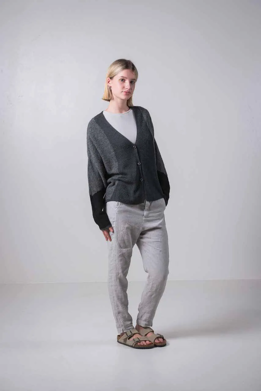 Transit Par Such Tapered Linen Pant in Light Grey