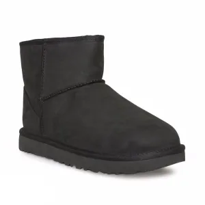 UGG Classic Mini Leather Black Boots