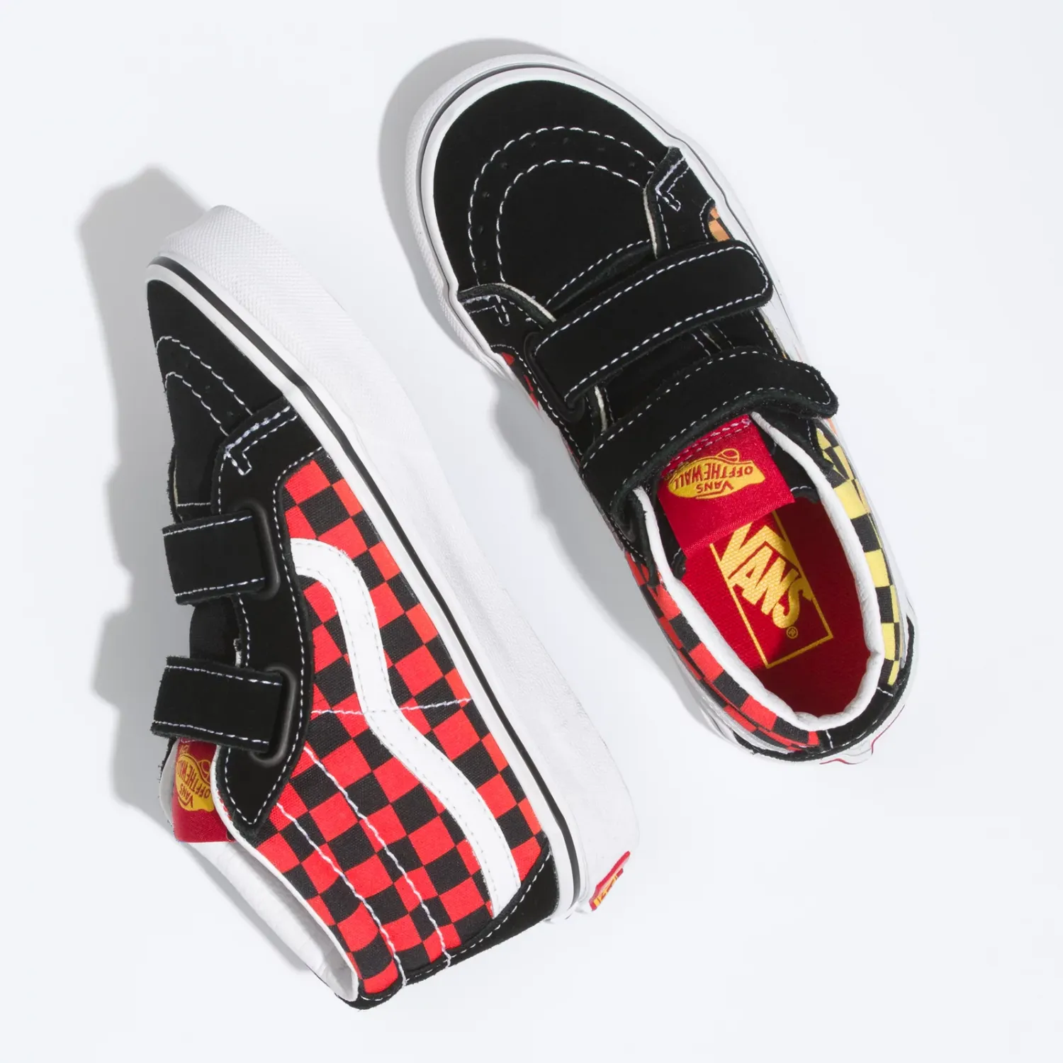 Vans Sk8-Mid Reissue V (Flame Logo Repeat) Black/Multi Youth Shoes