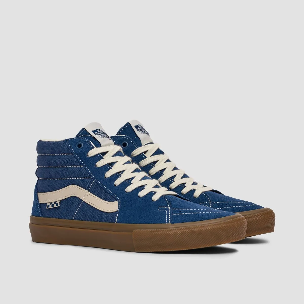 Vans Skate SK8-Hi Shoes - Suede Gum Dark Denim