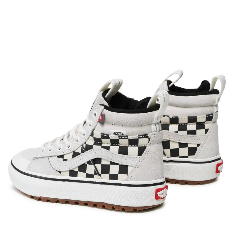 Vans Unisex Sk8 Hi MTE 2 Checkerboard Shoes - Marshmallow / Black