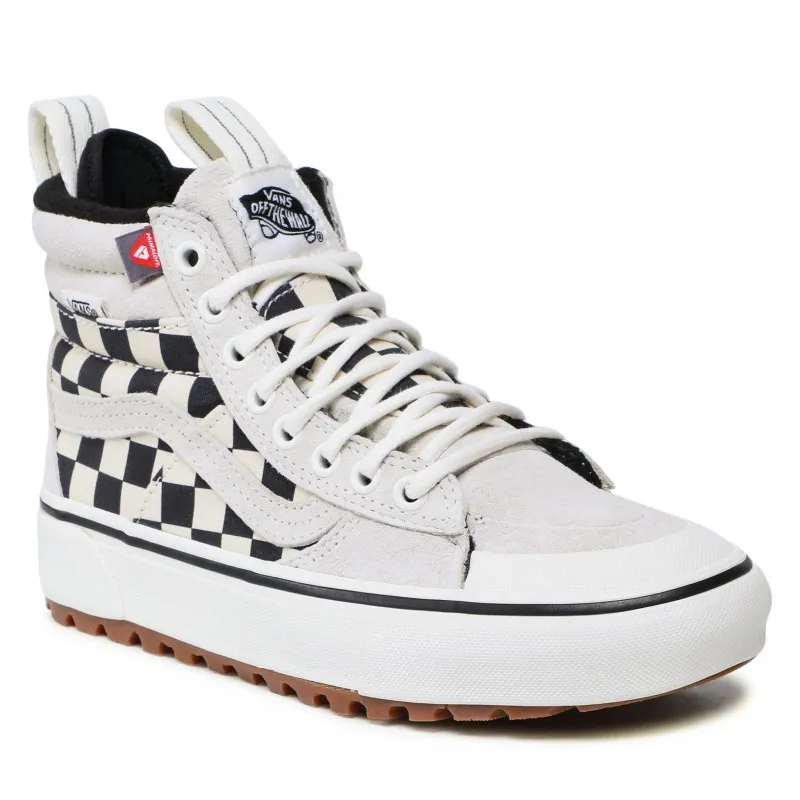 Vans Unisex Sk8 Hi MTE 2 Checkerboard Shoes - Marshmallow / Black