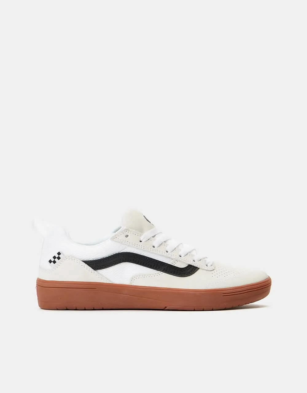 Vans Zahba Skate Shoes - White/Black/Gum