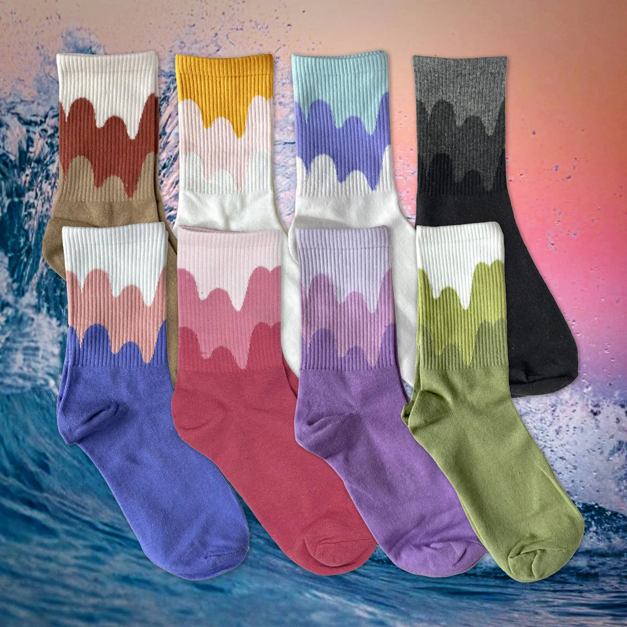 Wave Socks: Medium Slate Blue