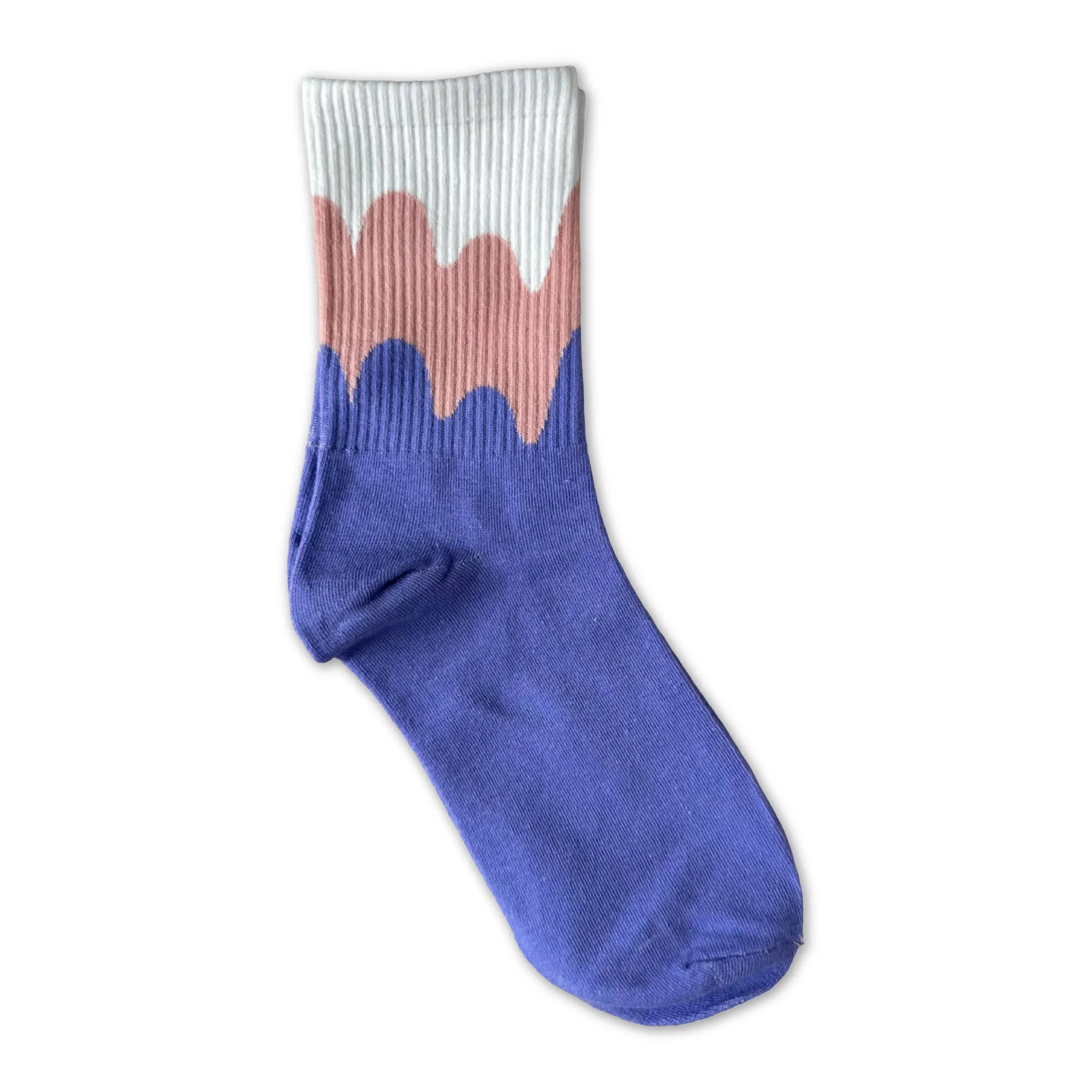 Wave Socks: Medium Slate Blue