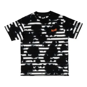 WELCOME RELIC TIE-DYED STRIPE SHORT SLEEVE KNIT - BONE