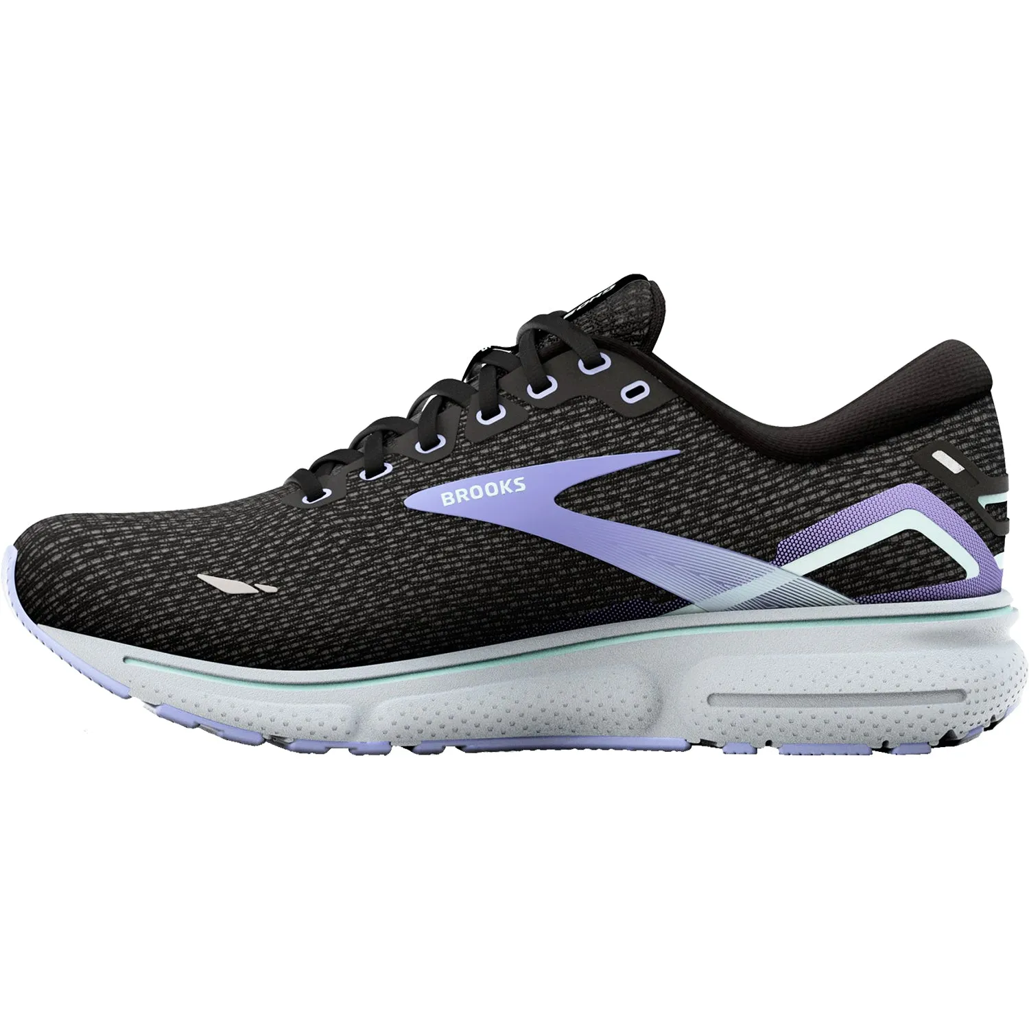 Women's Brooks Ghost 15 Black/Jacaranda/Salt Mesh