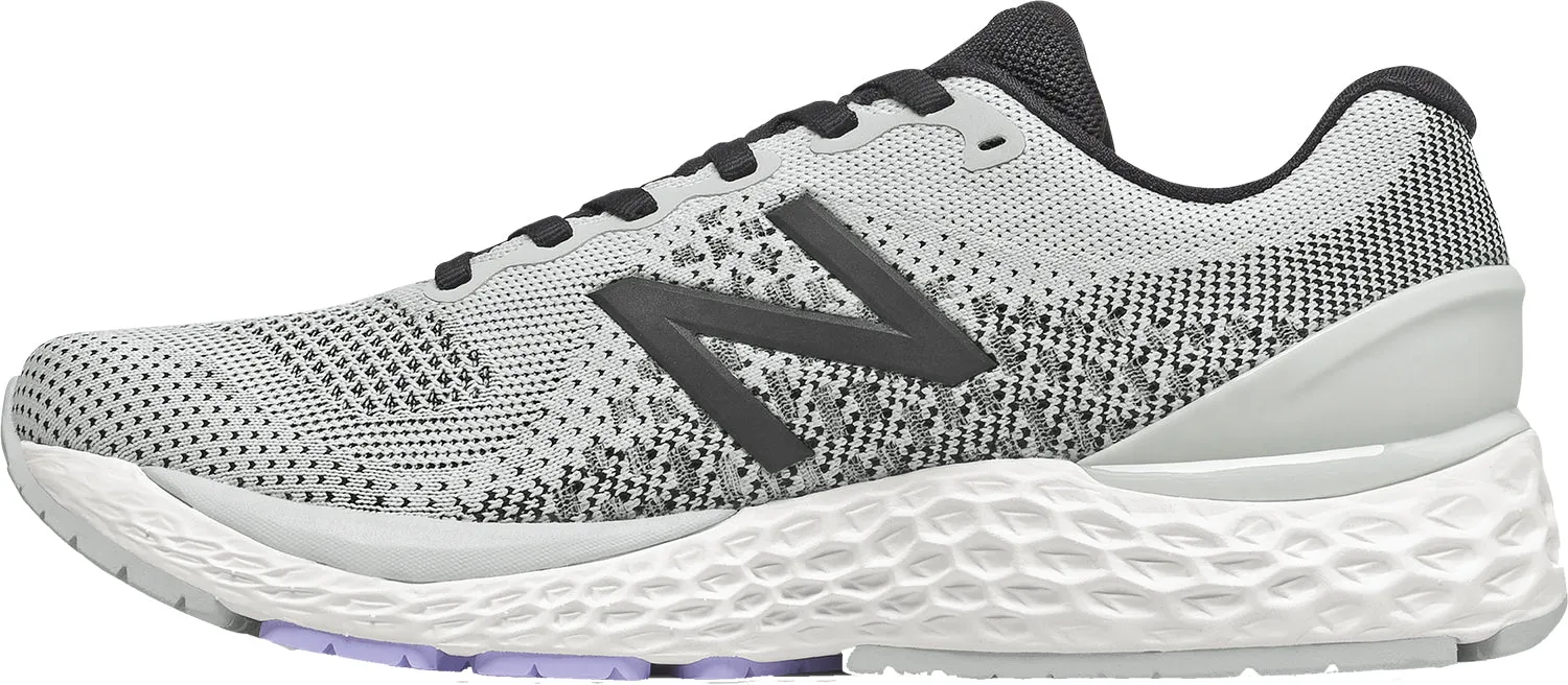 Women's New Balance Fresh Foam W880D10 Light Aluminum/Black/Mystic Purple Mesh