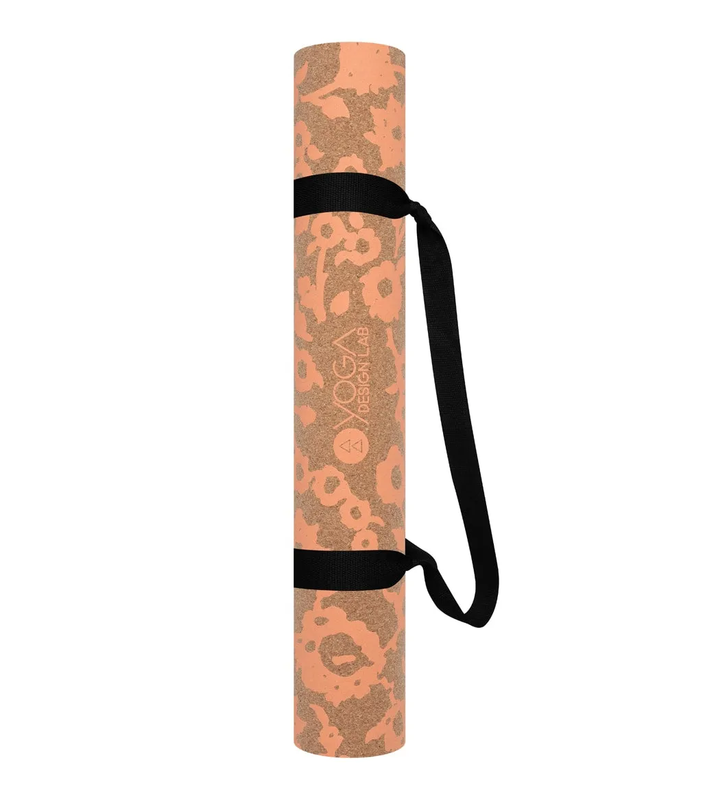 Yoga Design Lab Cork Yoga Mat 3.5mm Floral Batik Coral