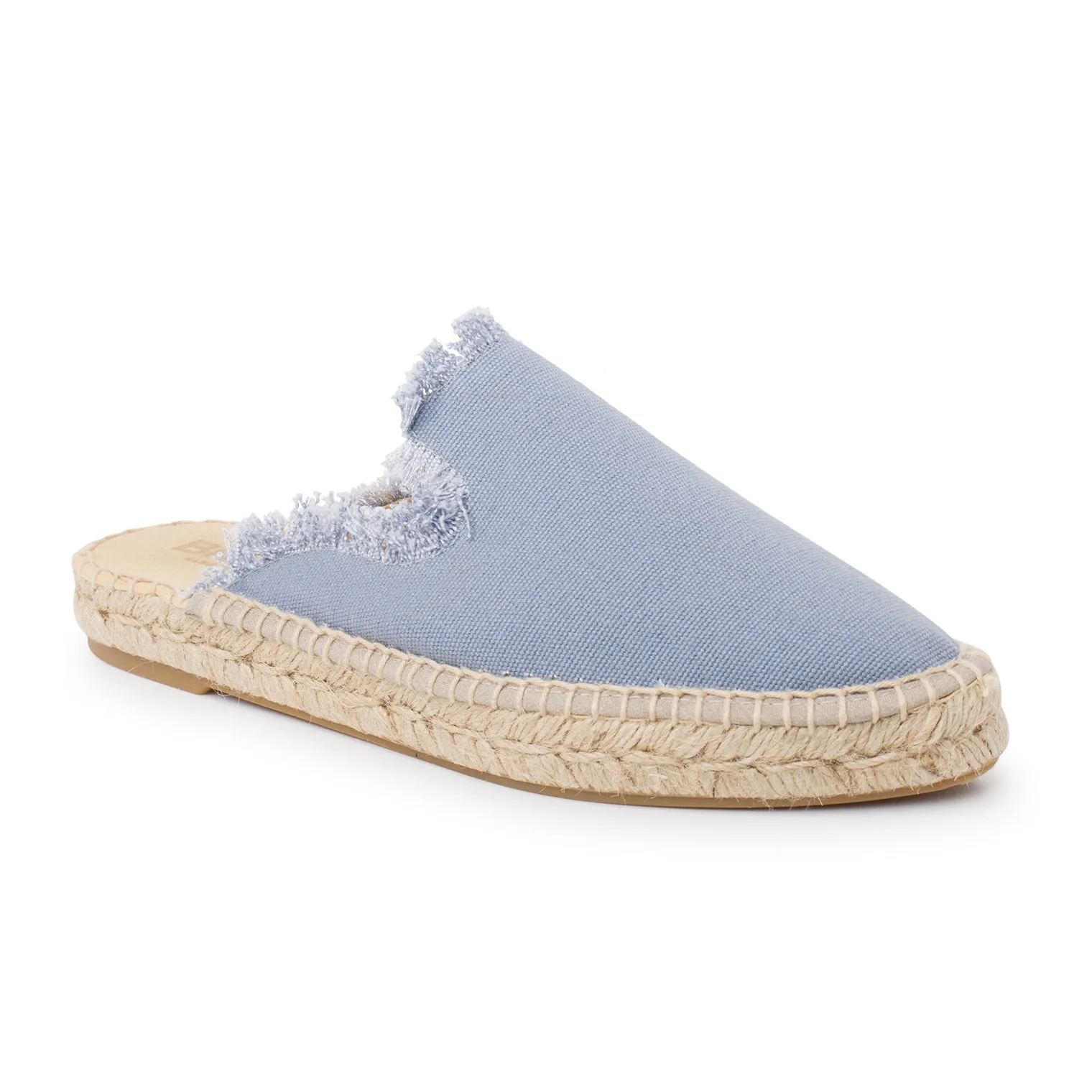 Zaragoza Canvas Espadrille Mule Slides - Denim Blue